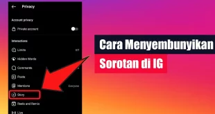 Cara Menyembunyikan Sorotan di IG